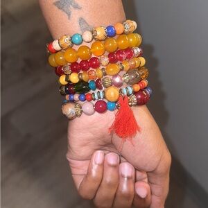 Multicolor Beaded Bracelet Set